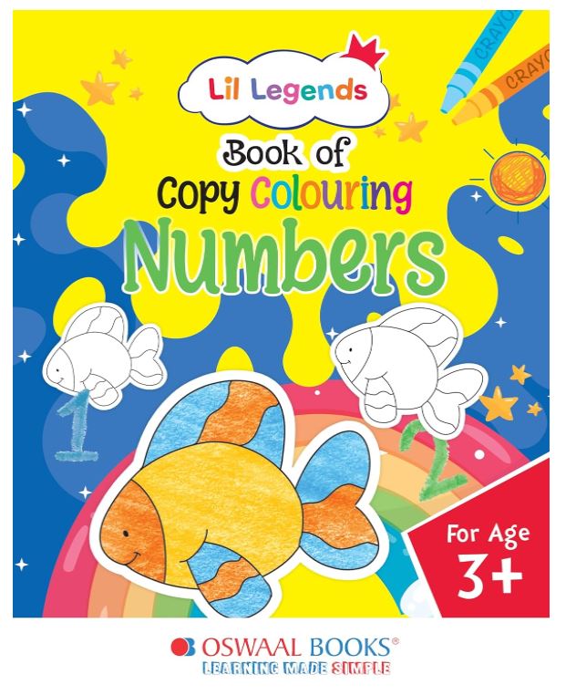 Oswaal Lil Legends Book of Copy Colouring for kids,To Learn About Numbers 1-10, Age 3 +
